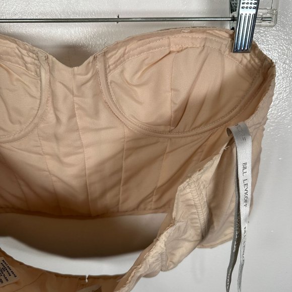 Bill Levkoff Bustier Lingerie Beige Womens Sz 10 Polyester Strapless Zip Corset - Picture 11 of 16
